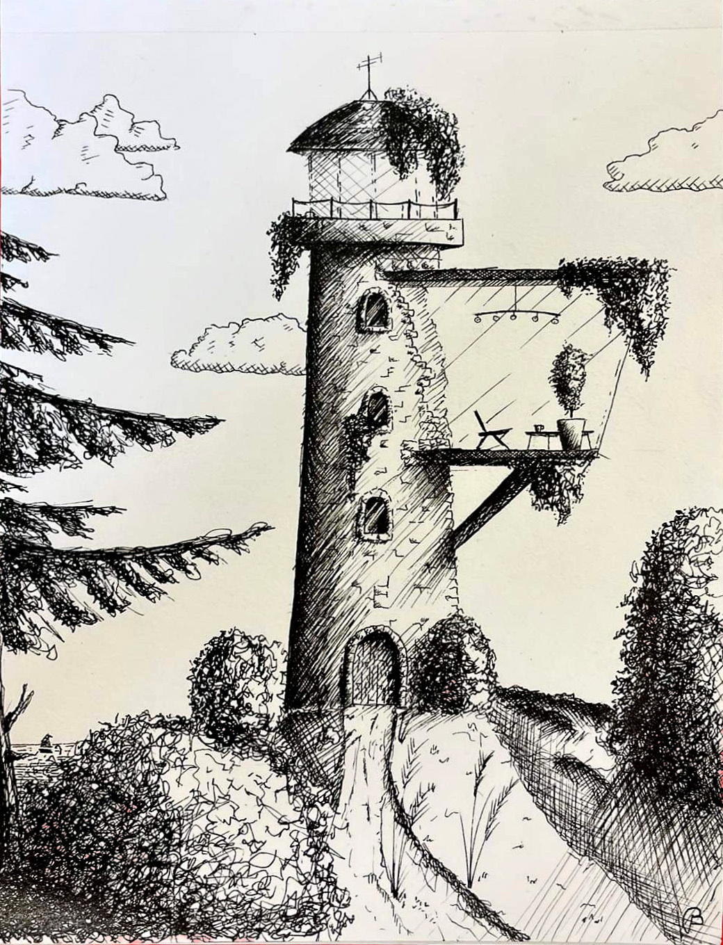 Phare Moderne Plume 01 Paul-Bieche-Phare Moderne Plume 01